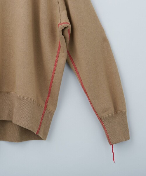 6(ロク)の「<6(ROKU)>コットンウラケ カラーステッチ クルーネック プルオーバー 24AW(スウェット・レディース・ライトブルー/ベージュ・FREE)」の10枚目の写真