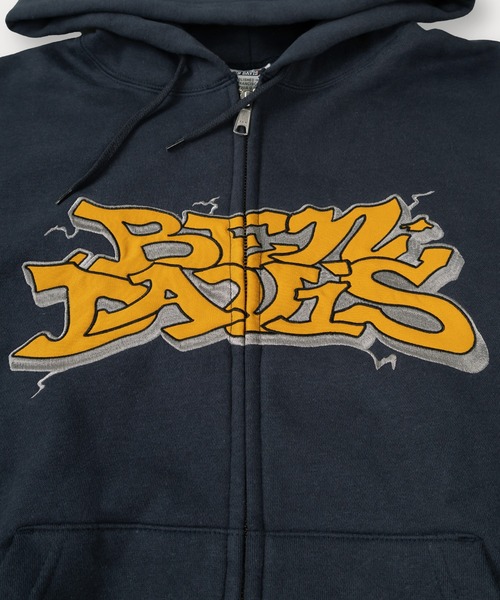 BEN DAVIS（ベンデイビス）の「【BENDAVIS／ベンデイビス】GRAFITTI ZIP HOODIE/グラフィティロゴ フルジップフーディー オーバーサイズ 裏起毛（パーカー・メンズ・アッシュグレー/ブラック/カーキ/ネイビー・M/L/XL）」の8枚目の写真