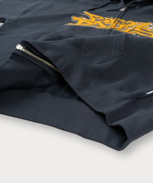 BEN DAVIS（ベンデイビス）の「【BENDAVIS／ベンデイビス】GRAFITTI ZIP HOODIE/グラフィティロゴ フルジップフーディー オーバーサイズ 裏起毛（パーカー・メンズ・アッシュグレー/ブラック/カーキ/ネイビー・M/L/XL）」の10枚目の写真