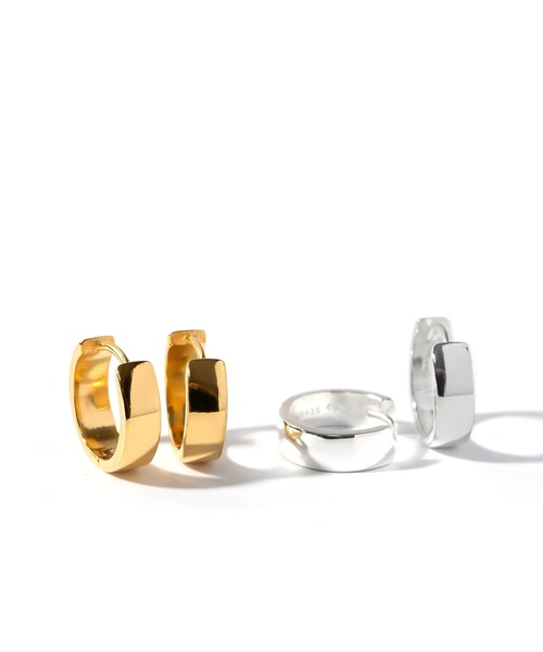 Ops.(オプス)の「ピアス 金属アレルギー対応 フープピアス シルバー925 ゴールド 【kyklos-flat キクロス・フラット】(ピアス(両耳用)・レディース・イエローゴールド/シルバー・ONE SIZE)」の13枚目の写真