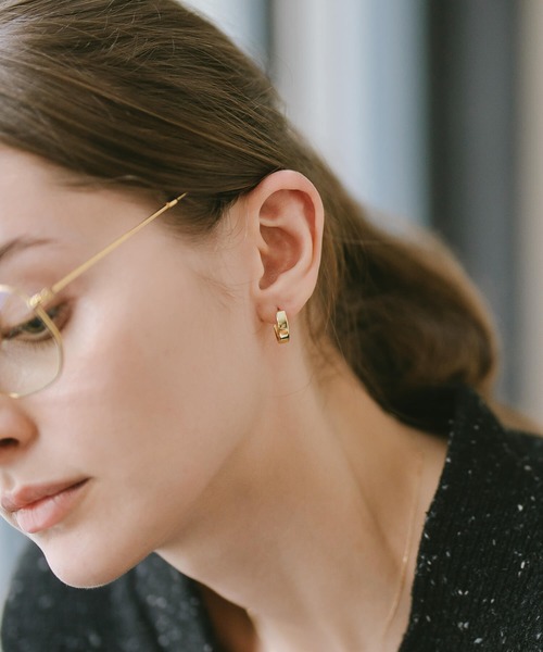 Ops.(オプス)の「ピアス 金属アレルギー対応 フープピアス シルバー925 ゴールド 【kyklos-flat キクロス・フラット】(ピアス(両耳用)・レディース・イエローゴールド/シルバー・ONE SIZE)」の11枚目の写真
