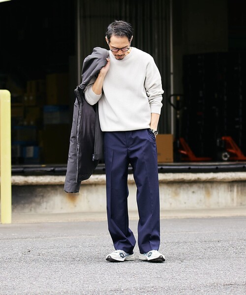 SHIPS（シップス）の「SHIPS:〈洗濯機可能〉SOLOTEX(R) コットン ピケ クルーネック ニット（ニット/セーター・メンズ・ライトグレー/ベージュ/ネイビー/オレンジ/ブラック・SMALL/MEDIUM/LARGE/X-LARGE）」の6枚目の写真