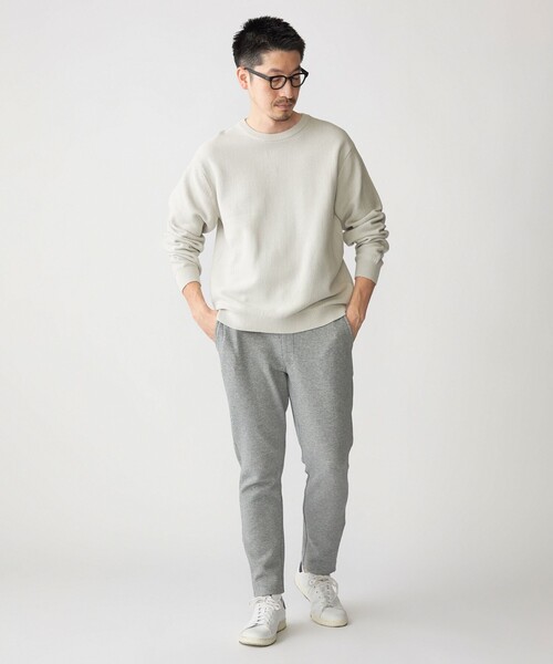 SHIPS（シップス）の「SHIPS:〈洗濯機可能〉SOLOTEX(R) コットン ピケ クルーネック ニット（ニット/セーター・メンズ・ライトグレー/ベージュ/ネイビー/オレンジ/ブラック・SMALL/MEDIUM/LARGE/X-LARGE）」の10枚目の写真