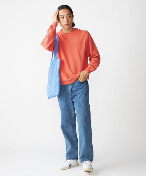 SHIPS（シップス）の「SHIPS:〈洗濯機可能〉SOLOTEX(R) コットン ピケ クルーネック ニット（ニット/セーター・メンズ・ライトグレー/ベージュ/ネイビー/オレンジ/ブラック・SMALL/MEDIUM/LARGE/X-LARGE）」の13枚目の写真
