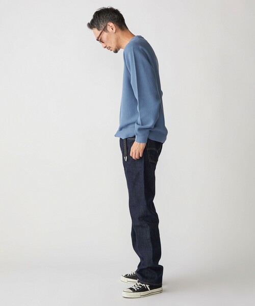 SHIPS（シップス）の「SHIPS:〈洗濯機可能〉SOLOTEX(R) コットン ピケ クルーネック ニット（ニット/セーター・メンズ・ライトグレー/ベージュ/ネイビー/オレンジ/ブラック・SMALL/MEDIUM/LARGE/X-LARGE）」の15枚目の写真