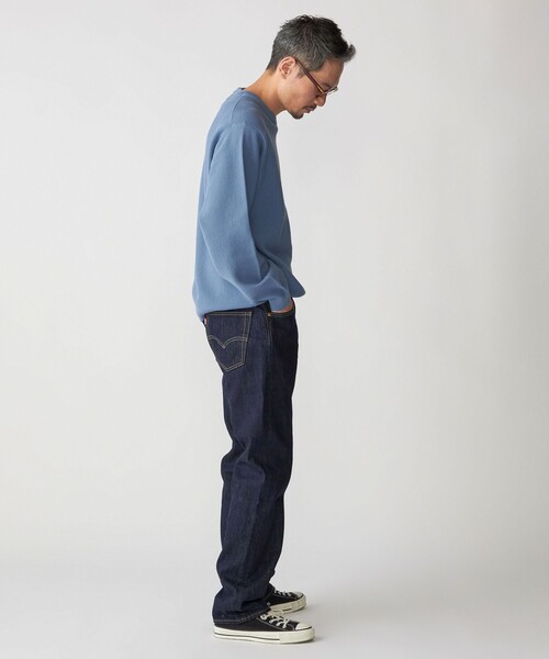SHIPS(シップス)の「SHIPS:〈洗濯機可能〉SOLOTEX(R) コットン ピケ クルーネック ニット(ニット/セーター・メンズ・ライトグレー/ベージュ/ネイビー/オレンジ/ブラック・SMALL/MEDIUM/LARGE/X-LARGE)」の17枚目の写真