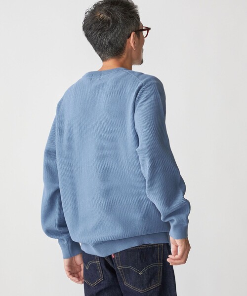 SHIPS(シップス)の「SHIPS:〈洗濯機可能〉SOLOTEX(R) コットン ピケ クルーネック ニット(ニット/セーター・メンズ・ライトグレー/ベージュ/ネイビー/オレンジ/ブラック・SMALL/MEDIUM/LARGE/X-LARGE)」の20枚目の写真