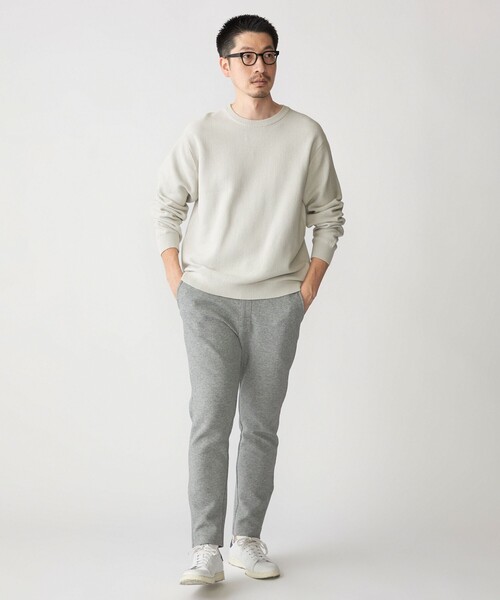SHIPS(シップス)の「SHIPS:〈洗濯機可能〉SOLOTEX(R) コットン ピケ クルーネック ニット(ニット/セーター・メンズ・ライトグレー/ベージュ/ネイビー/オレンジ/ブラック・SMALL/MEDIUM/LARGE/X-LARGE)」の22枚目の写真