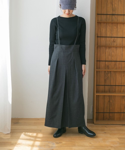 URBAN RESEARCH DOORS(アーバンリサーチドアーズ)の「ハイウエストキャミワンピース(ワンピース・レディース・グレー/ブラック・SMALL/MEDIUM)」の2枚目の写真