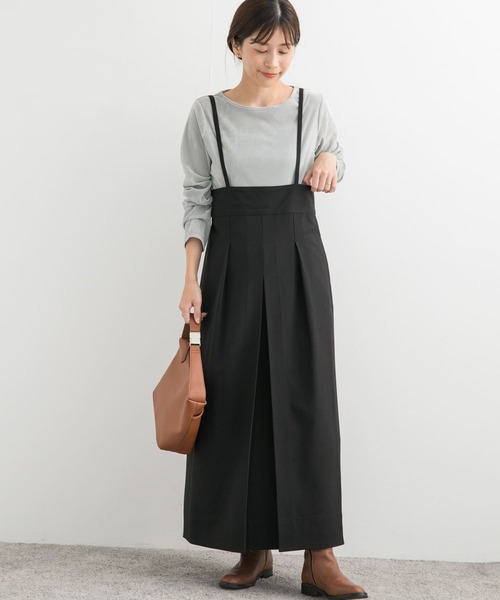 URBAN RESEARCH DOORS(アーバンリサーチドアーズ)の「ハイウエストキャミワンピース(ワンピース・レディース・グレー/ブラック・SMALL/MEDIUM)」の1枚目の写真