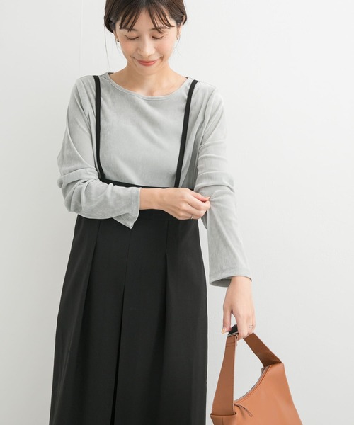 URBAN RESEARCH DOORS(アーバンリサーチドアーズ)の「ハイウエストキャミワンピース(ワンピース・レディース・グレー/ブラック・SMALL/MEDIUM)」の10枚目の写真