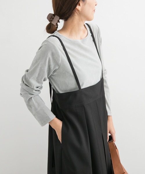 URBAN RESEARCH DOORS(アーバンリサーチドアーズ)の「ハイウエストキャミワンピース(ワンピース・レディース・グレー/ブラック・SMALL/MEDIUM)」の11枚目の写真