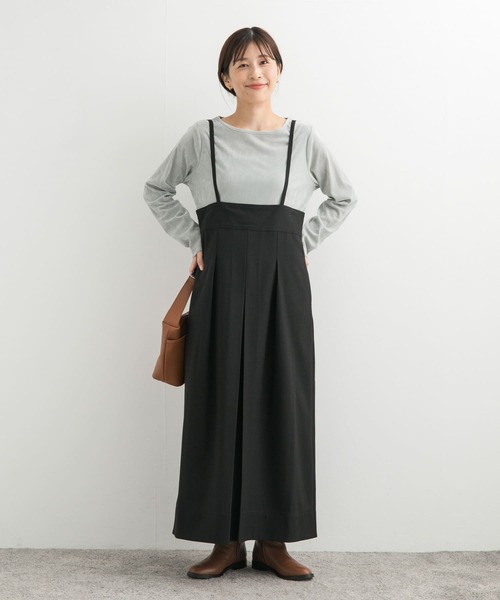 URBAN RESEARCH DOORS(アーバンリサーチドアーズ)の「ハイウエストキャミワンピース(ワンピース・レディース・グレー/ブラック・SMALL/MEDIUM)」の14枚目の写真