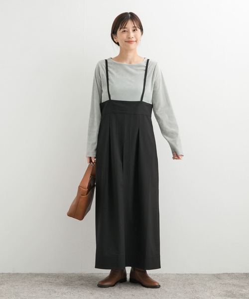 URBAN RESEARCH DOORS(アーバンリサーチドアーズ)の「ハイウエストキャミワンピース(ワンピース・レディース・グレー/ブラック・SMALL/MEDIUM)」の15枚目の写真