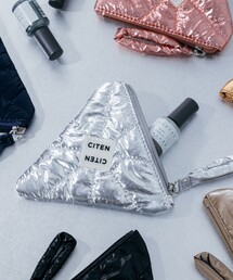 OSAJI（オサジ）の「【別注】＜OSAJI×CITEN＞フラットポーチセット（ポーチ・ネイルカラー） シルバー（コスメキット/ギフトセット）」