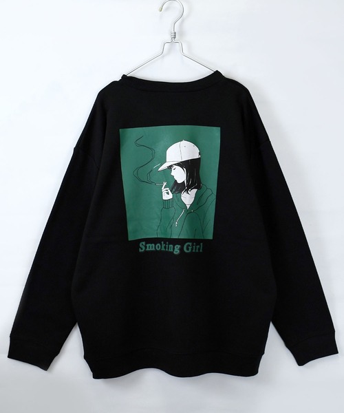 HALHAM(ハルハム)の「back print illustration sweat shirt/バックプリント イラスト スウェットシャツ【IR】 オーバーサイズ メンズ レディース(スウェット・メンズ・グレー系その他/ブラック系その他/ホワイト系その他/ホワイト/チャコールグレー/ブラック・M/L/XL)」の18枚目の写真