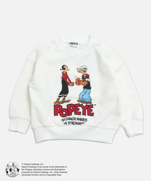 JAM & LINK（ジャムアンドリンク）の「ポパイ 裏毛トレーナー（スウェット・キッズ・ホワイト/杢グレー・100cm/110cm/120cm/130cm/140cm/150cm/160cm）」の17枚目の写真