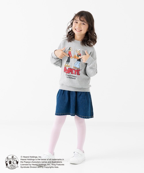 JAM & LINK（ジャムアンドリンク）の「ポパイ 裏毛トレーナー（スウェット・キッズ・ホワイト/杢グレー・100cm/110cm/120cm/130cm/140cm/150cm/160cm）」の14枚目の写真