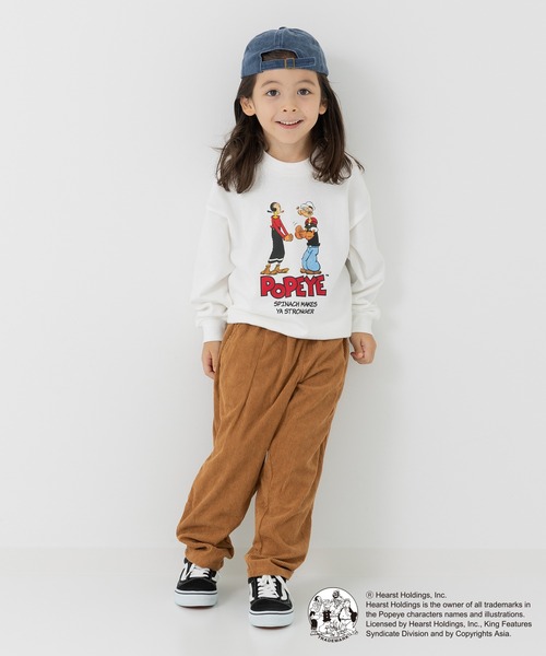 JAM & LINK（ジャムアンドリンク）の「ポパイ 裏毛トレーナー（スウェット・キッズ・ホワイト/杢グレー・100cm/110cm/120cm/130cm/140cm/150cm/160cm）」の13枚目の写真