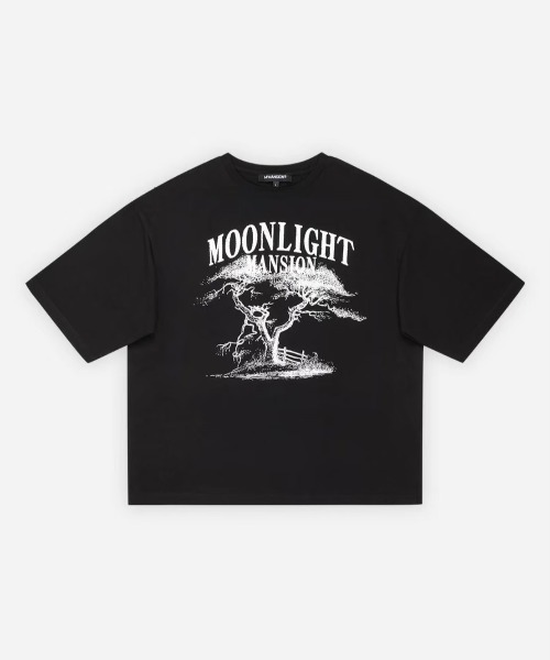 Moonlight Tee shirt suede unisexual Tシャツ光る 月 Moonlight Mansion】 ''TREE''T-SHIRT'（Tシャツ/カットソー