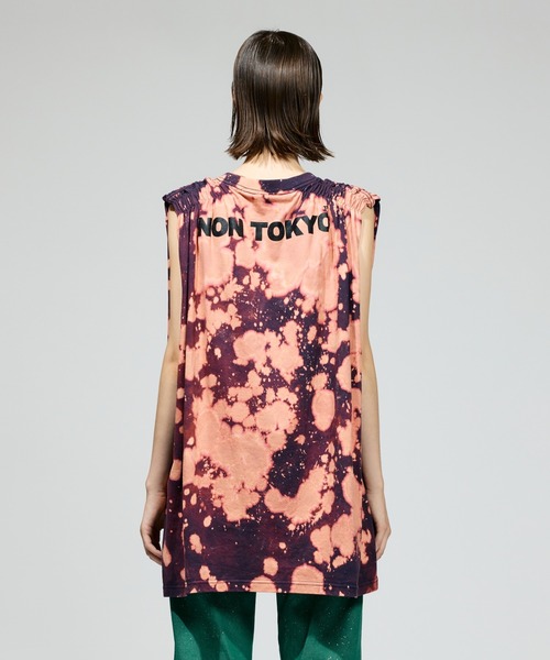 NON TOKYO（ノントーキョー）の「NON TOKYO/ノントーキョー/ギャザー袖カットソー（Tシャツ/カットソー・レディース・ネイビー/ブラック・FREE）」の4枚目の写真
