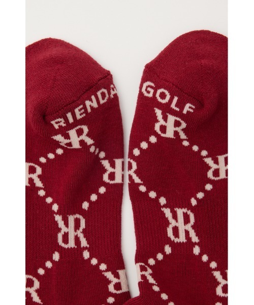 rienda（リエンダ）の「【RIENDA GOLF】ロゴソックス（ソックス/靴下・レディース・レッド/ネイビー・FREE）」の4枚目の写真