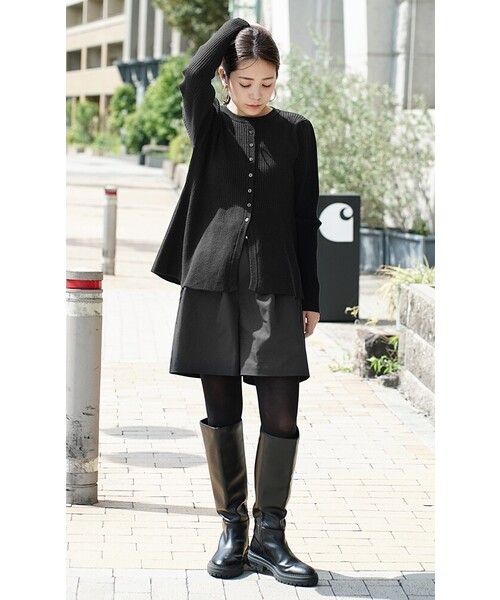 MIMIMEMETE(ミミメメット)の「タックデザイン ショートパンツ(その他パンツ・レディース・ブラック/ライトカーキ/モカ・フリー)」の7枚目の写真