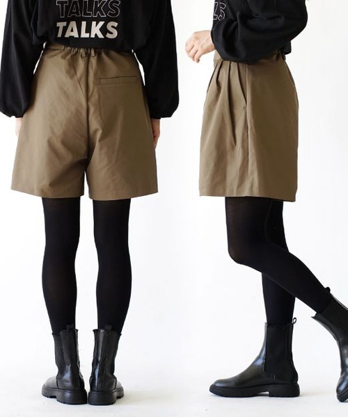 MIMIMEMETE(ミミメメット)の「タックデザイン ショートパンツ(その他パンツ・レディース・ブラック/ライトカーキ/モカ・フリー)」の14枚目の写真