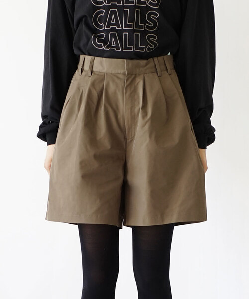 MIMIMEMETE(ミミメメット)の「タックデザイン ショートパンツ(その他パンツ・レディース・ブラック/ライトカーキ/モカ・フリー)」の15枚目の写真