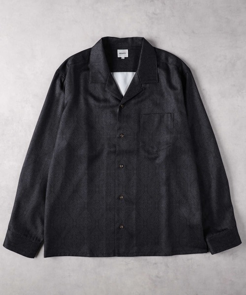 Right-on(ライトオン)の「【NEOSARTIC】総柄プリント長袖シャツ(シャツ/ブラウス・メンズ・ダークベージュ/ダークグリーン/ダークグレー・L/XL/M)」の6枚目の写真