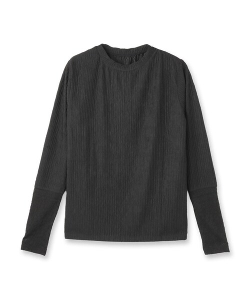 【セール】【楊柳風ジャージ／袖レース】プルオーバー（Tシャツ/カットソー）｜Sunauna（スーナウーナ）