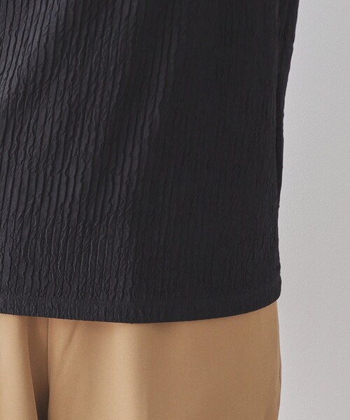 【セール】【楊柳風ジャージ／袖レース】プルオーバー（Tシャツ/カットソー）｜Sunauna（スーナウーナ）