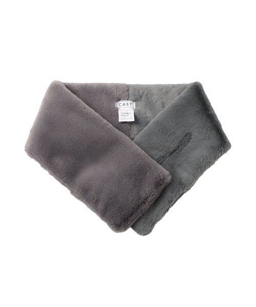 CAST:（キャストコロン）の「ダブルカラーマフラー（マフラー・レディース・ベージュ/グレー系その他2・FREE）」の8枚目の写真