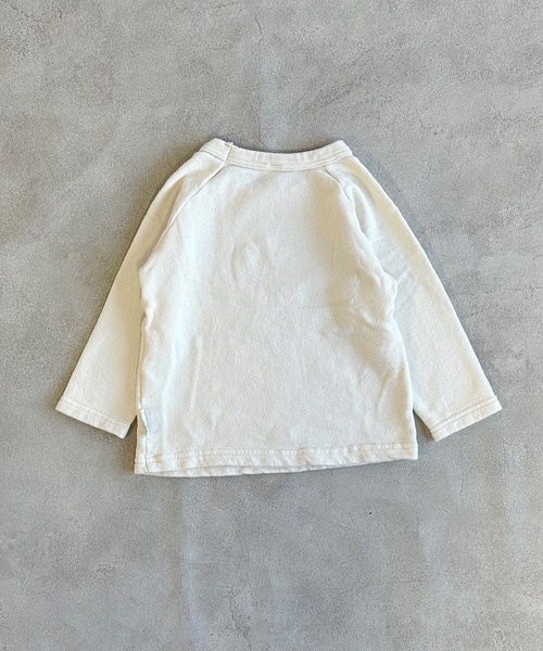 JIPPON(ジポン)の「パンダプリントトレーナー/日本製(スウェット・キッズ・ライトブルー/杢グレー/オフホワイト/イエロー・100/80/140/110/95/90/130/120)」の6枚目の写真