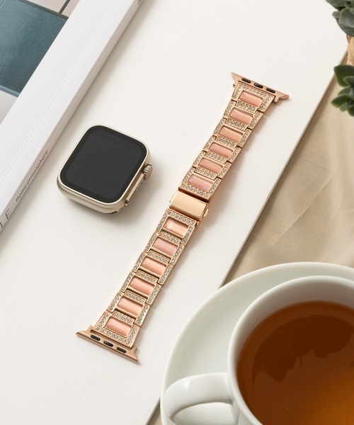 emonique(エモニーク)の「スマートウォッチバンド Apple Watch バンド ステンレス製【38/40/41/42/44/45/49mm対応】(デジタル腕時計・レディース・ライトブルー/ピンク/ベージュ・38/42)」の3枚目の写真