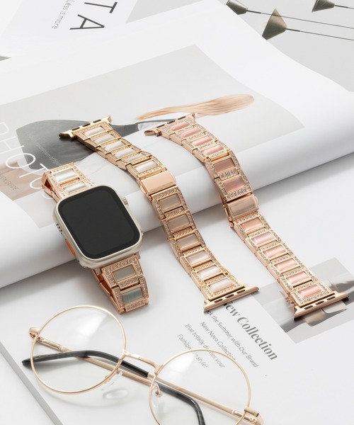 emonique(エモニーク)の「スマートウォッチバンド Apple Watch バンド ステンレス製【38/40/41/42/44/45/49mm対応】(デジタル腕時計・レディース・ライトブルー/ピンク/ベージュ・38/42)」の4枚目の写真