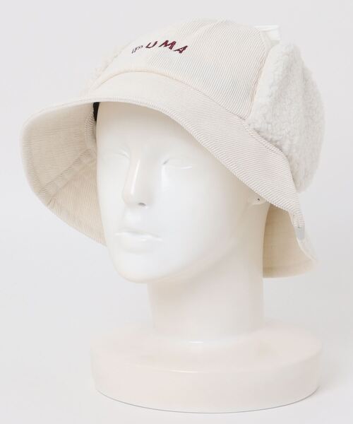PUMA（プーマ）の「PUMA プーマ ウィメンズ ゴルフ P イヤーマフ コーデュロイ ハット（ハット・レディース・ネイビー/ベージュ/ホワイト系その他・フリー）」の6枚目の写真