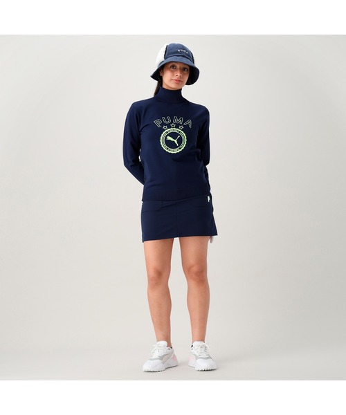 PUMA（プーマ）の「PUMA プーマ ウィメンズ ゴルフ P イヤーマフ コーデュロイ ハット（ハット・レディース・ネイビー/ベージュ/ホワイト系その他・フリー）」の9枚目の写真