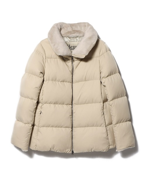 HERNO（ヘルノ）の「HERNO / アレンデール ブルゾン（ダウンジャケット/コート・レディース・ブラック/アイボリー・40/42）」の2枚目の写真