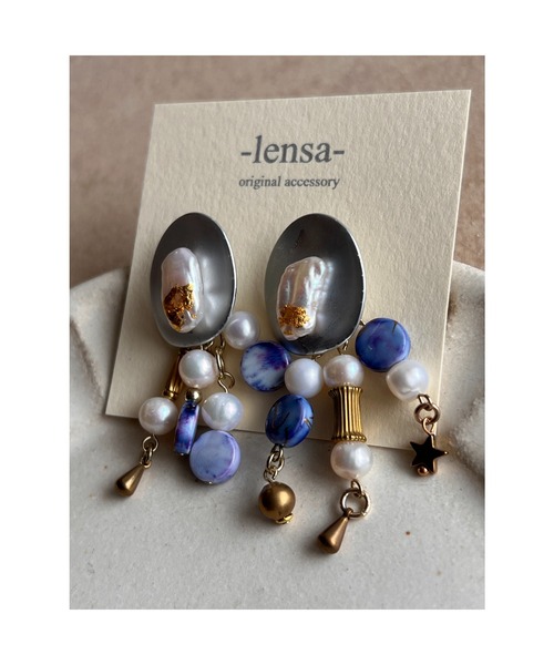 tone（トーン）の「【-lensa-】淡水パールのじゃらじゃらピアス(MA)（ピアス（両耳用）・レディース・シルバー・FREE）」の3枚目の写真