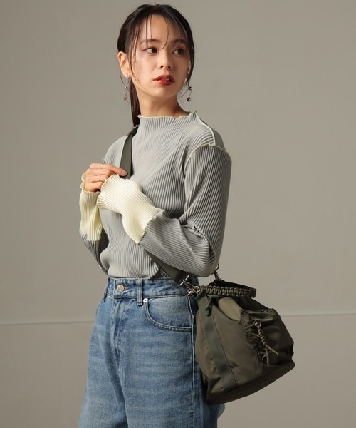 コード編み 巾着 ショルダー ショルダーバッグ（ショルダー