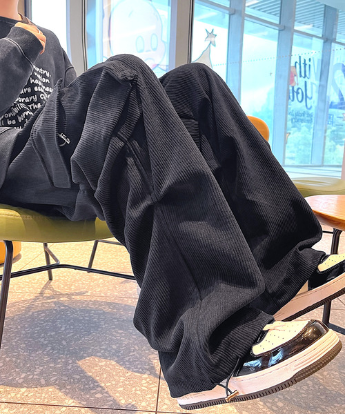 neos（ネオス）の「【neos】ルーズシルエット サイド シャーリング コーデュロイ カーゴパンツ（カーゴパンツ・メンズ・ワインレッド/カーキ/ブラック/ベージュ/チャコールグレー・MEDIUM/LARGE/X-LARGE）」の7枚目の写真
