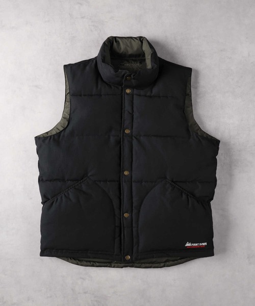 FIRST DOWN(ファーストダウン)の「【FIRST DOWN】SORONAリバーシブルベスト(ダウンベスト・メンズ・ベージュ/ブラック・M/L/XL)」の16枚目の写真