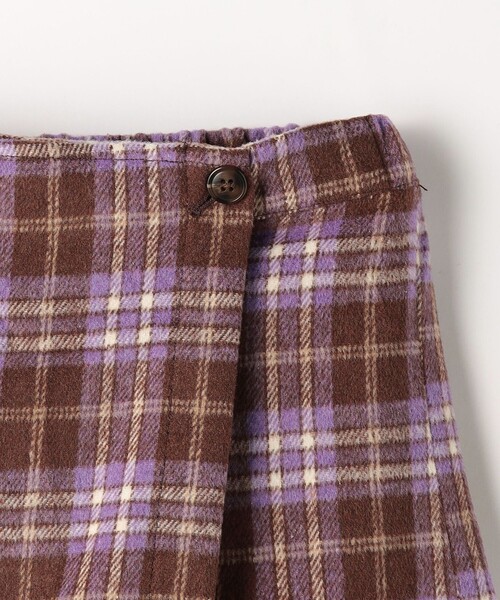 green label relaxing（グリーンレーベルリラクシング）の「【別注】＜Pluckys＞TJ ラップキュロットパンツ（チェック） / キッズ  100cm-130cm（その他パンツ・キッズ・ケリーグリーン/ブラウン・120cm/100cm/110cm/130cm）」の12枚目の写真