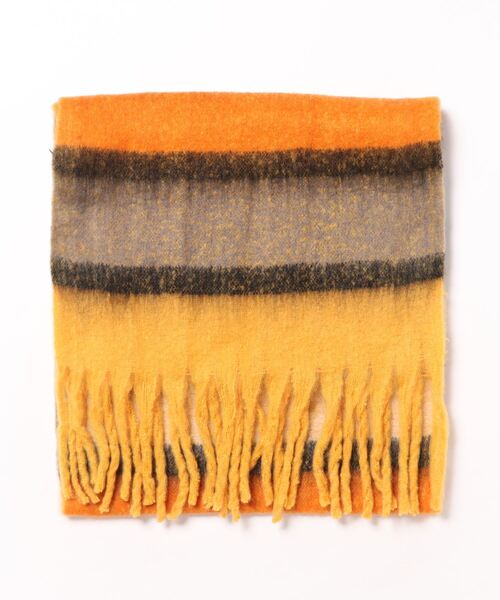 SPINNS（スピンズ）の「ボーダー起毛大判ストール/マフラー（マフラー・レディース・イエロー/ブルー/グリーン・ONESIZE）」の3枚目の写真