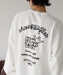 【Mark Gonzales/マーク ゴンザレス】裏起毛 アートワークデザイン オーバーサイズ クルースウェット