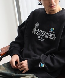 【Mark Gonzales/マーク ゴンザレス】裏起毛 アートワークデザイン オーバーサイズ クルースウェット