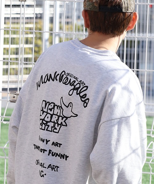 Mark Gonzales(マーク・ゴンザレス)の「【Mark Gonzales/マーク ゴンザレス】裏起毛 アートワークデザイン オーバーサイズ クルースウェット(スウェット・メンズ・ホワイト系1/ホワイト系2/ホワイト系3/ホワイト系4/ホワイト系5/ブラック系1/ブラック系2/ブラック系3/ブラック系4/ブラック系5/グレー系1/グレー系2/グレー系3/グレー系4/グレー系5・XL/M/L)」の11枚目の写真