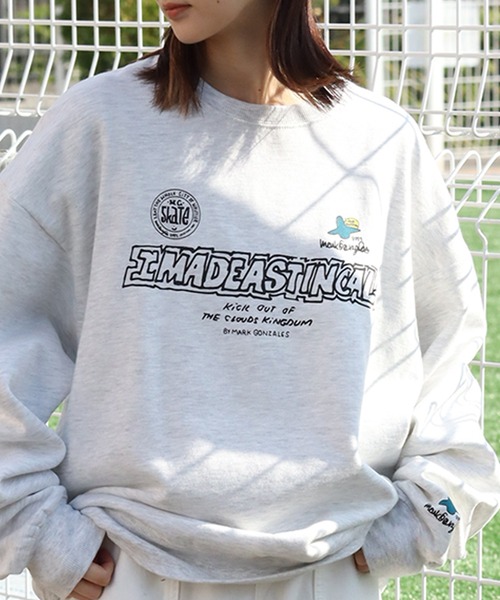 Mark Gonzales(マーク・ゴンザレス)の「【Mark Gonzales/マーク ゴンザレス】裏起毛 アートワークデザイン オーバーサイズ クルースウェット(スウェット・メンズ・ホワイト系1/ホワイト系2/ホワイト系3/ホワイト系4/ホワイト系5/ブラック系1/ブラック系2/ブラック系3/ブラック系4/ブラック系5/グレー系1/グレー系2/グレー系3/グレー系4/グレー系5・XL/M/L)」の14枚目の写真