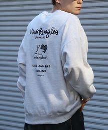【Mark Gonzales/マーク ゴンザレス】裏起毛 アートワークデザイン オーバーサイズ クルースウェット
